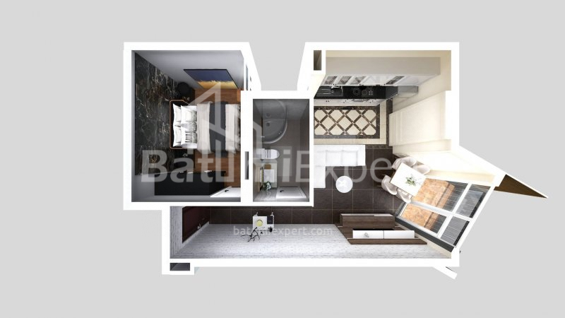Квартира 42.3 м² - Леха и Марии Качинских, Батуми, Грузия