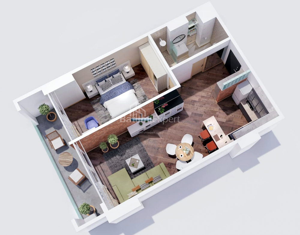 Квартира 60 м² - Ладо Гудиашвили, Батуми, Грузия