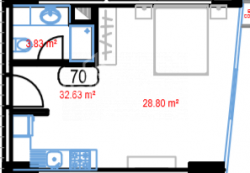 Квартира 32.63 м² - Леха и Марии Качинских, Батуми, Грузия