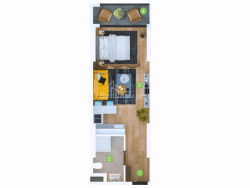 Квартира 1-комн 33.5 м² - Шерифа Химшиашвили, Батуми