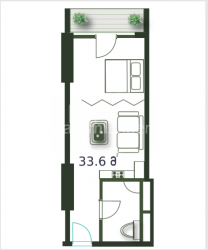 Квартира 1-комн 33.6 м² - Шерифа Химшиашвили, Батуми