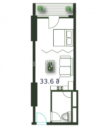 Квартира 1-комн 33.6 м² - Шерифа Химшиашвили, Батуми