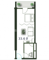 Квартира 33.6 м² - Шерифа Химшиашвили, Батуми, Грузия