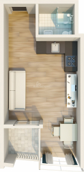 Квартира 1-комн 34.6 м² - Мезгваурта, Чакви