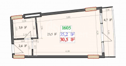 Квартира 1-комн 35.2 м² - Леха и Марии Качинских, Батуми