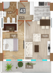 Квартира 48 м² - 26 мая, Батуми, Грузия