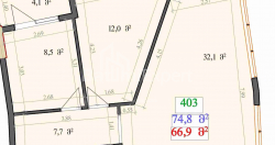 Квартира 2-комн 74.8 м² - Леха и Марии Качинских, Батуми