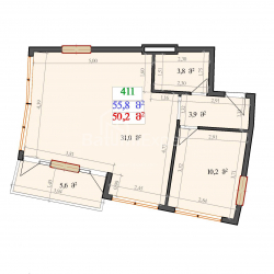 Квартира 55.8 м² - Леха и Марии Качинских, Батуми, Грузия