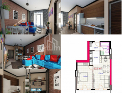 Квартира 2-комн 53 м² - Ангиса, Батуми