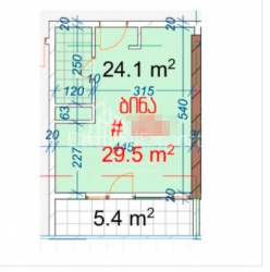 Квартира 29 м² - Аллея Героев, Батуми, Грузия