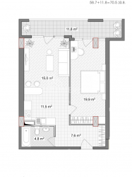 Квартира 2-комн 70.5 м² - Вахтанга Горгасали, Батуми