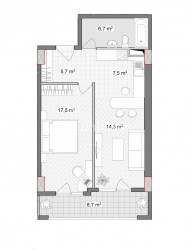 Квартира 2-комн 61.5 м² - Вахтанга Горгасали, Батуми