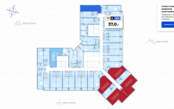 Квартира 1-комн 37 м² - Жиули Шартава, Батуми
